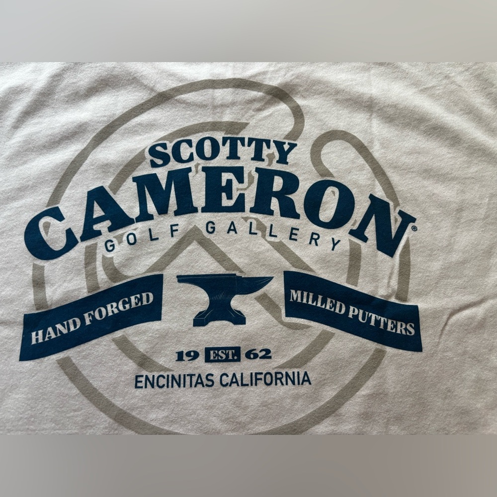 NWT SCOTTY CAMERON GALLERY  Hand Forged Circle T  Tee Shirt Gray Navy L XL Golf